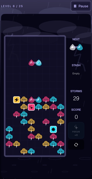 The same board in the Thunderstorm theme.